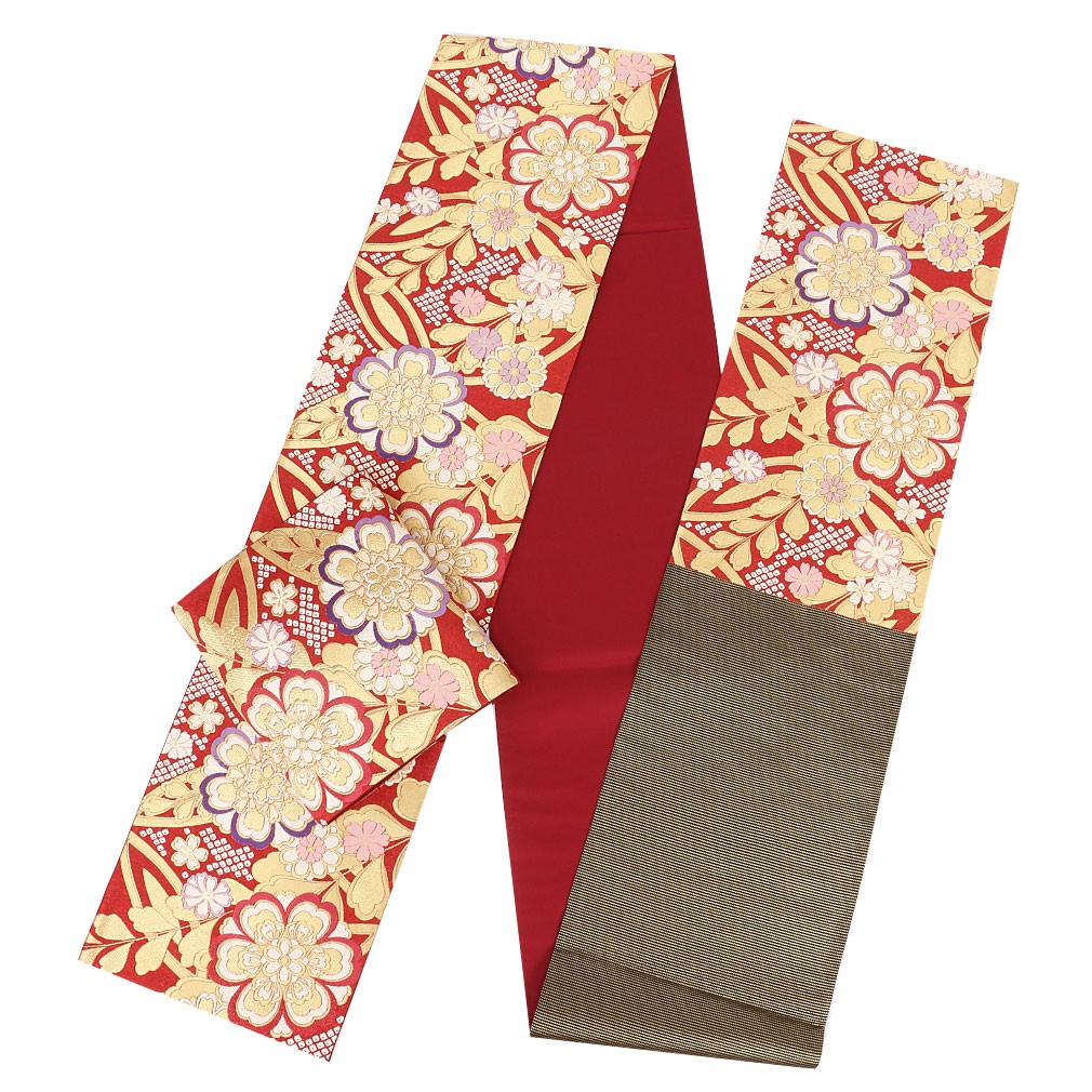 Kisste（キステ） 振袖 帯 振袖帯 振袖の帯 振袖用袋帯 袋帯 振袖用 赤