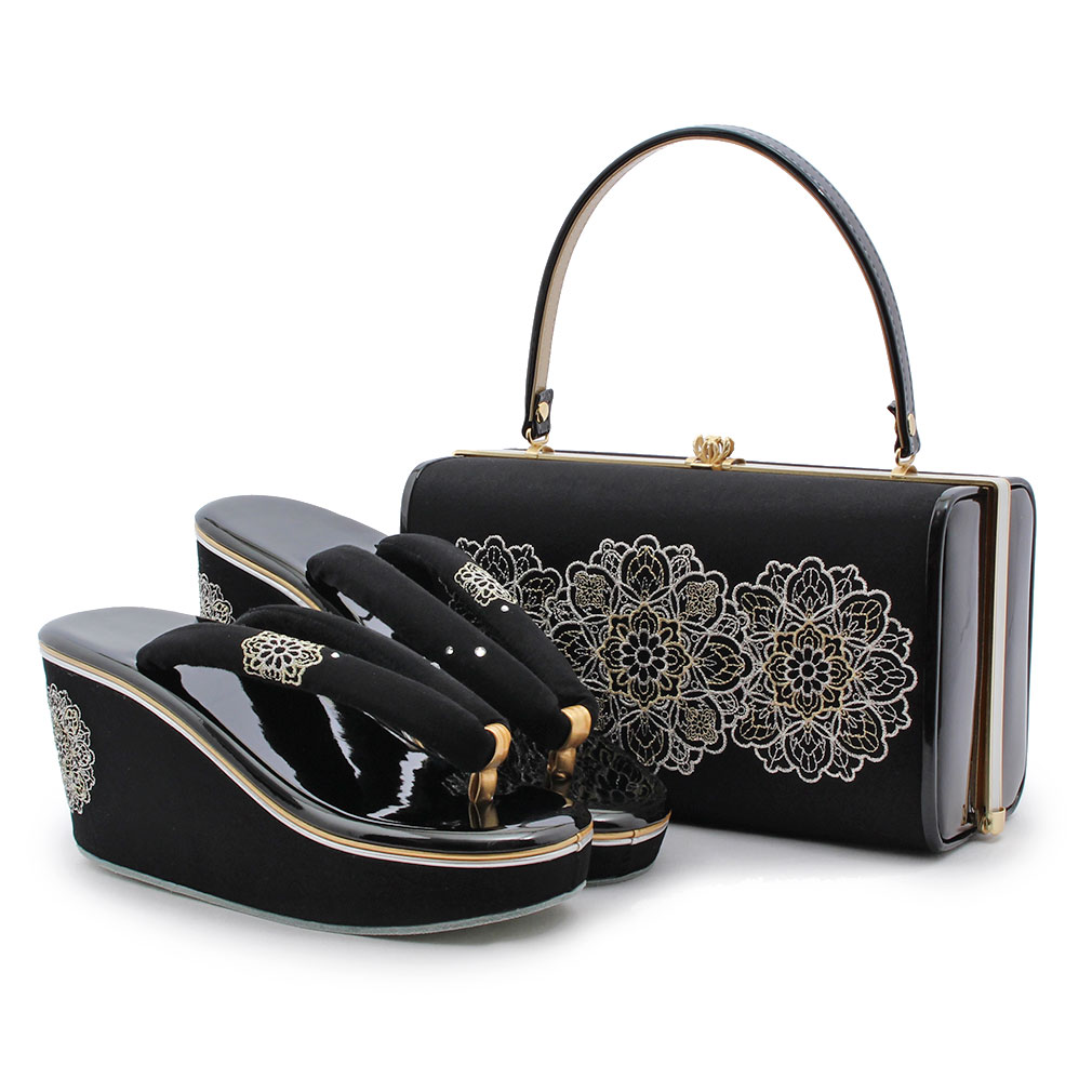 Kisste（キステ） 草履バッグセット 成人式 振袖 厚底 L フリーサイズ