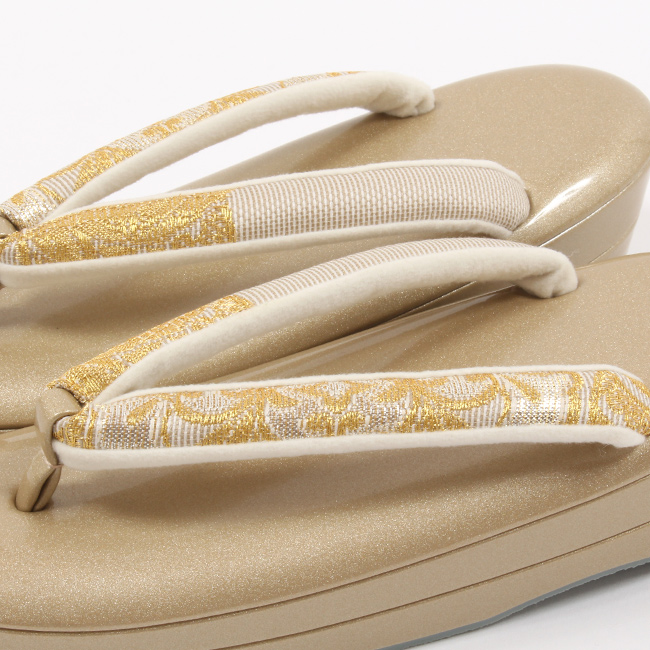 きもの 和 草履バッグセット 振袖 西陣織 正絹 帯地 金 乱菊 和装