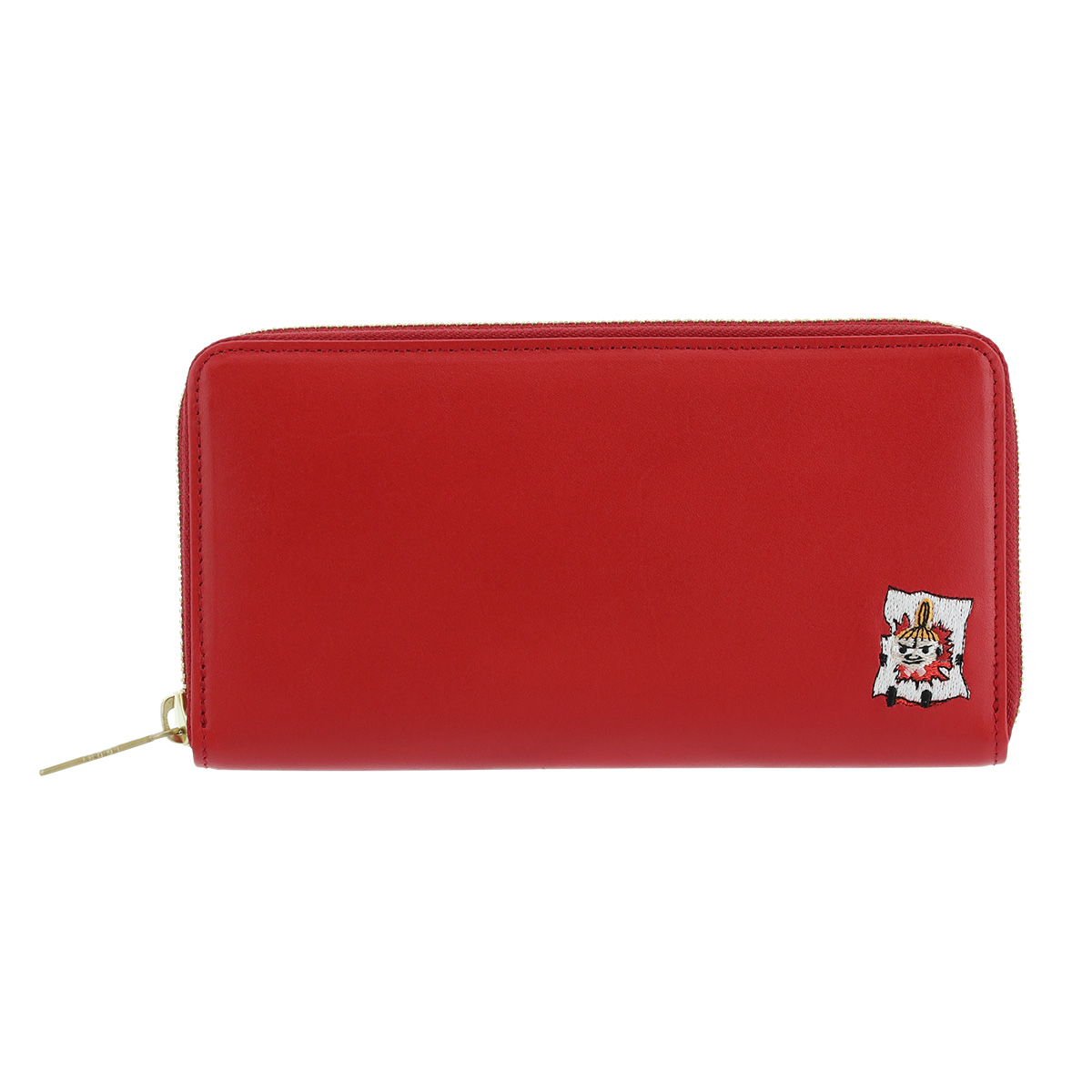 kissora（キソラ） ムーミン 長財布 ラウンドファスナー 本革 刺繍