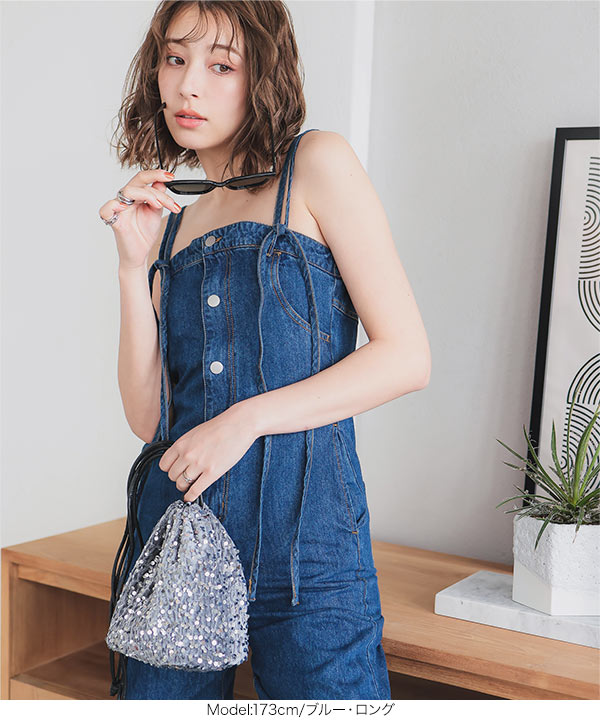 KOBE LETTUCE（神戸レタス） デニムパンツオールインワン レディース