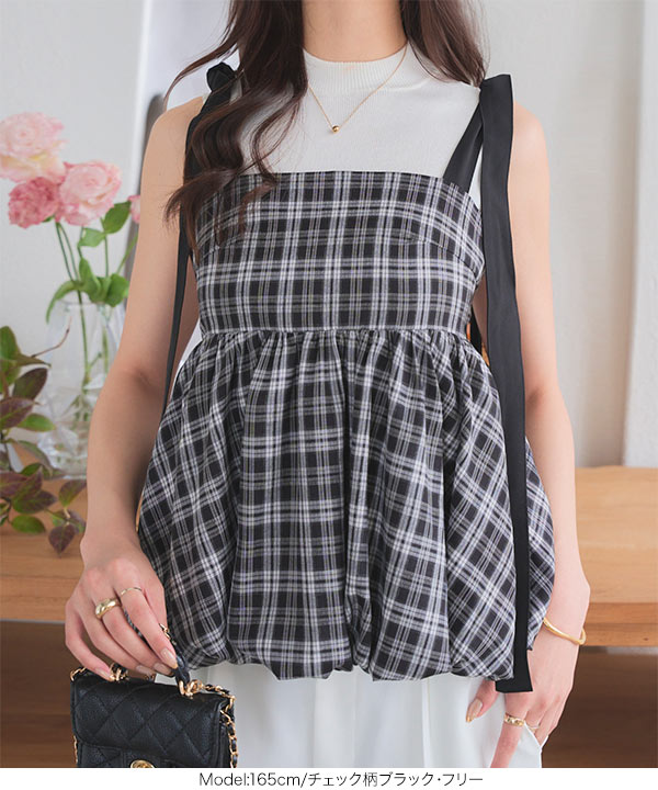 KOBE LETTUCE（神戸レタス） ビスチェ トップス レディース チェック柄