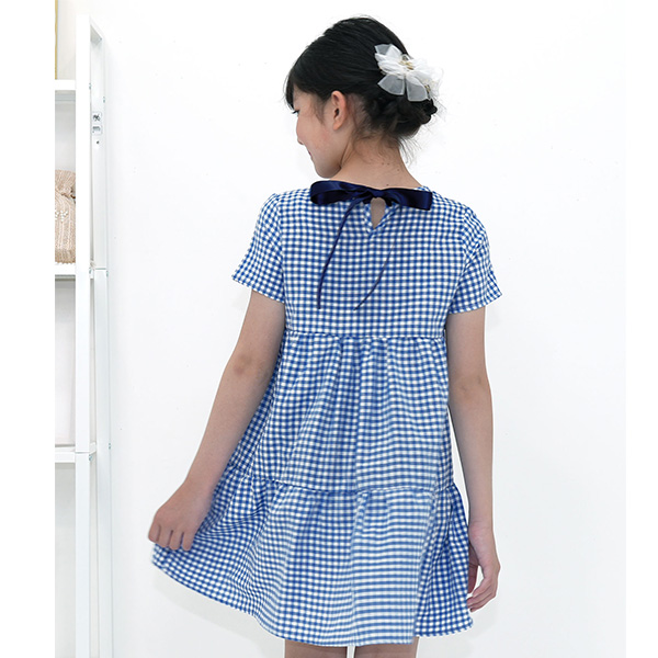 Bee des Bee ティアードリボンワンピース 半袖 子供服 キッズ ジュニア