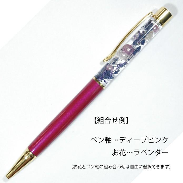 ボールペン ドライフラワー 卒業記念品 ハーバリウム カスミ草 名入れ