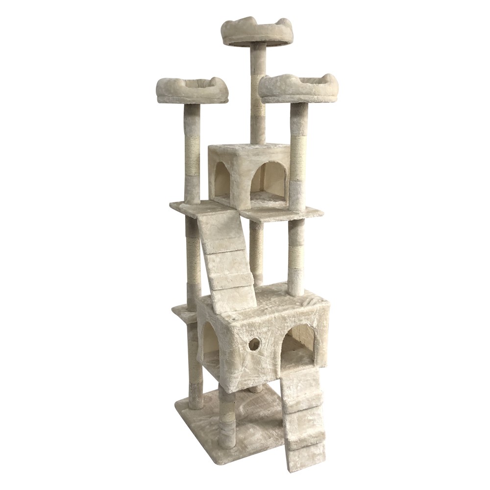 キャットタワー 据え置き型 大型 猫タワー 多頭飼い 高さ186cm 爪とぎ