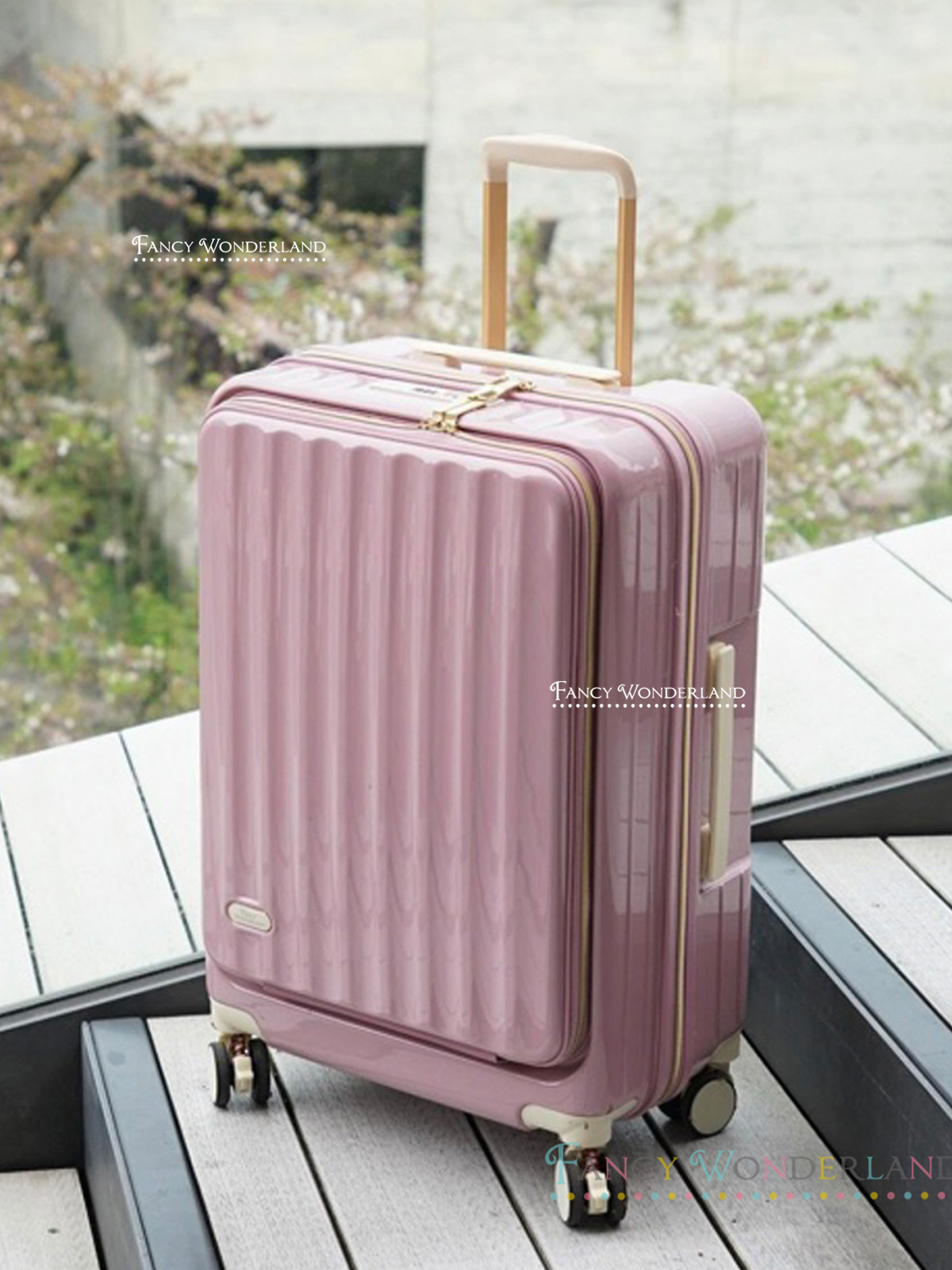 FANCY WONDERLAND スーツケース s 前開き フロントオープン 機内