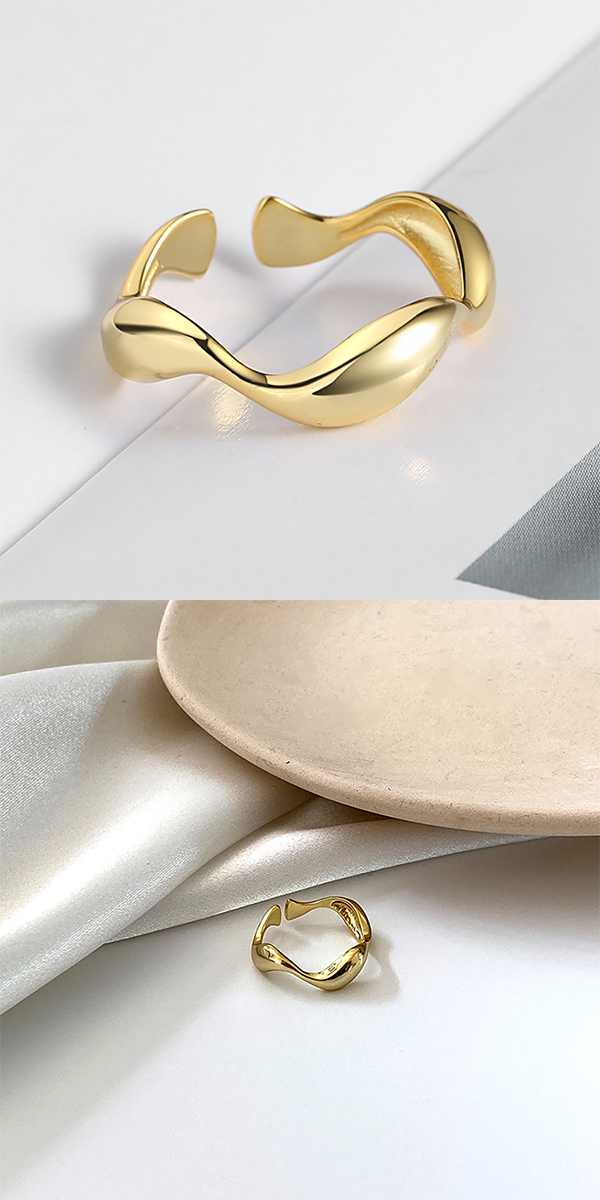 ウェーブ リング 指輪 wave ring シルバー ゴールド アクセサリー