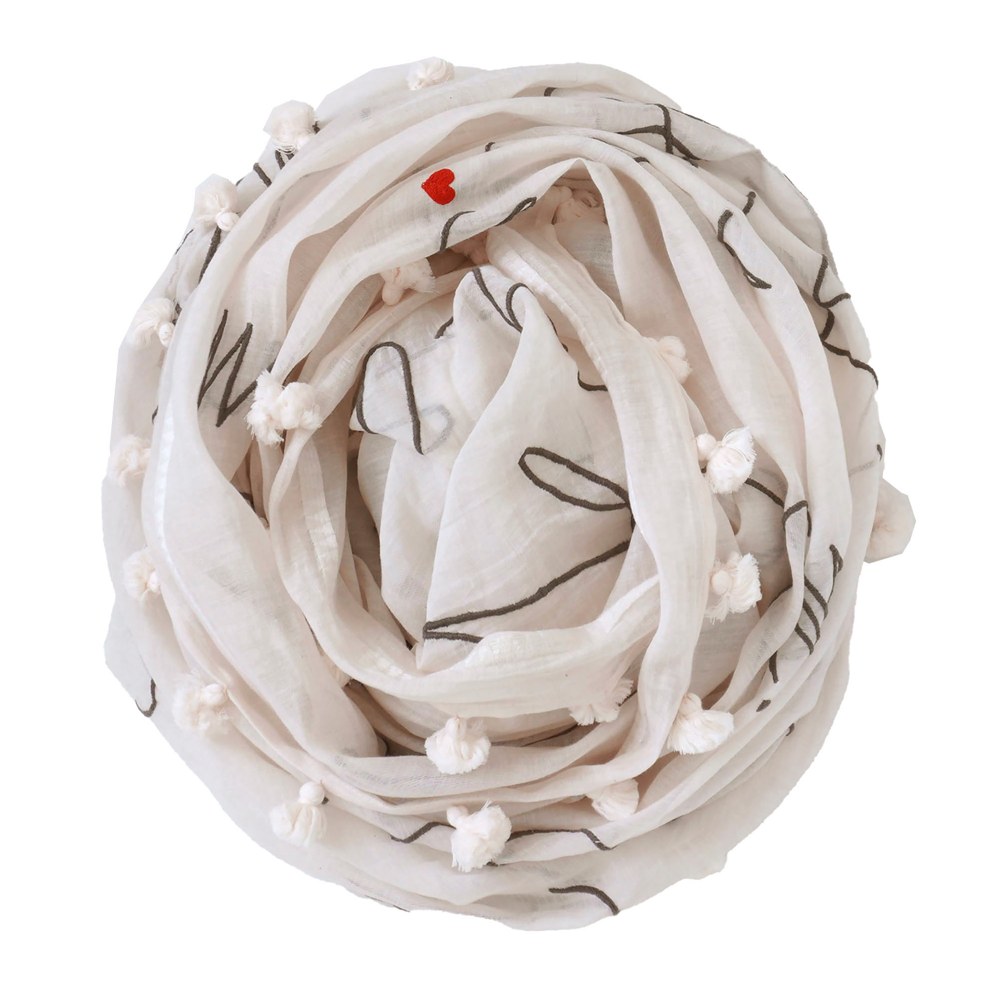 シトラス CITRUS POMPOMストール Je t'aime ジュテーム : ラブリ