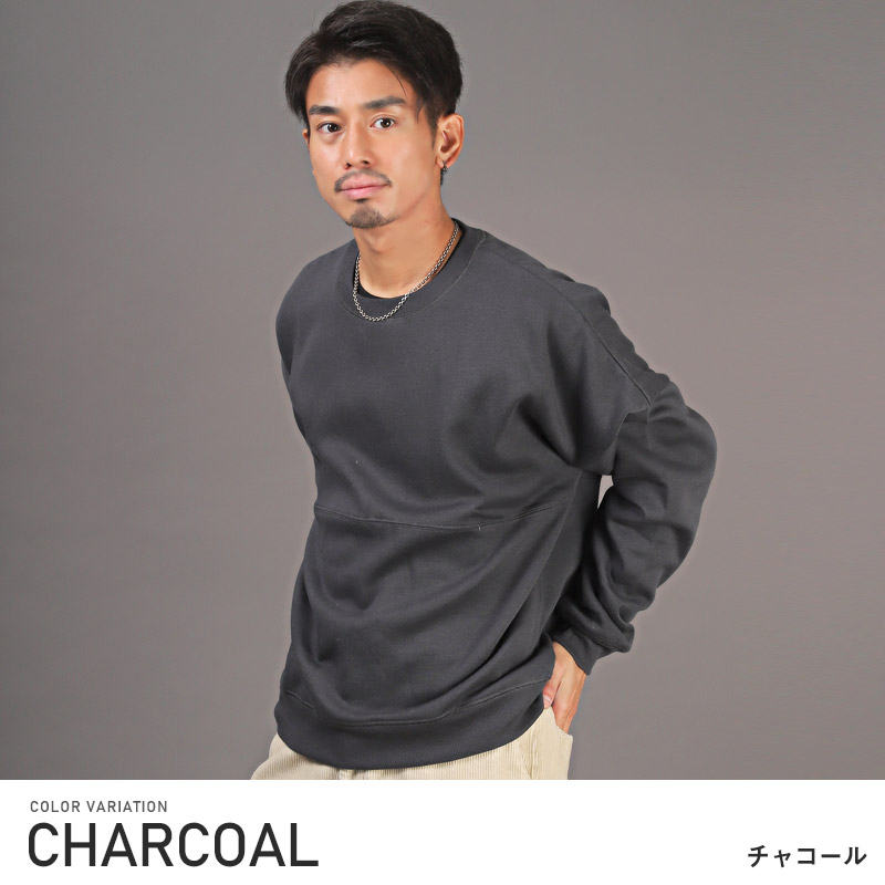 トレーナー メンズ スウェット 裏起毛 暖か ドルマンスリーブ ビッグ