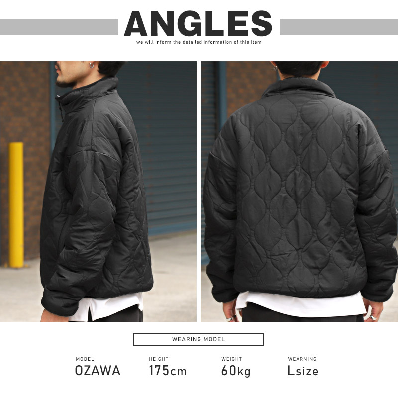 ボアジャケット メンズ レディース ボア キルト 中綿 リバーシブル