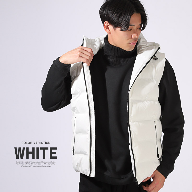 中綿ベスト メンズ レディース ファイバーダウン ダウンベスト ベスト