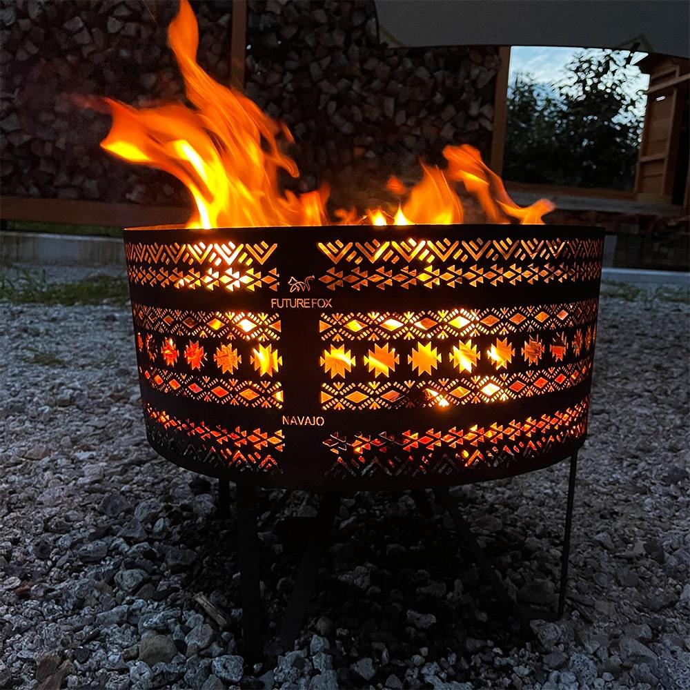FUTURE FOX 焚き火台 ナバホ柄 焚火台 たき火台 焚き火 たき火 45cm