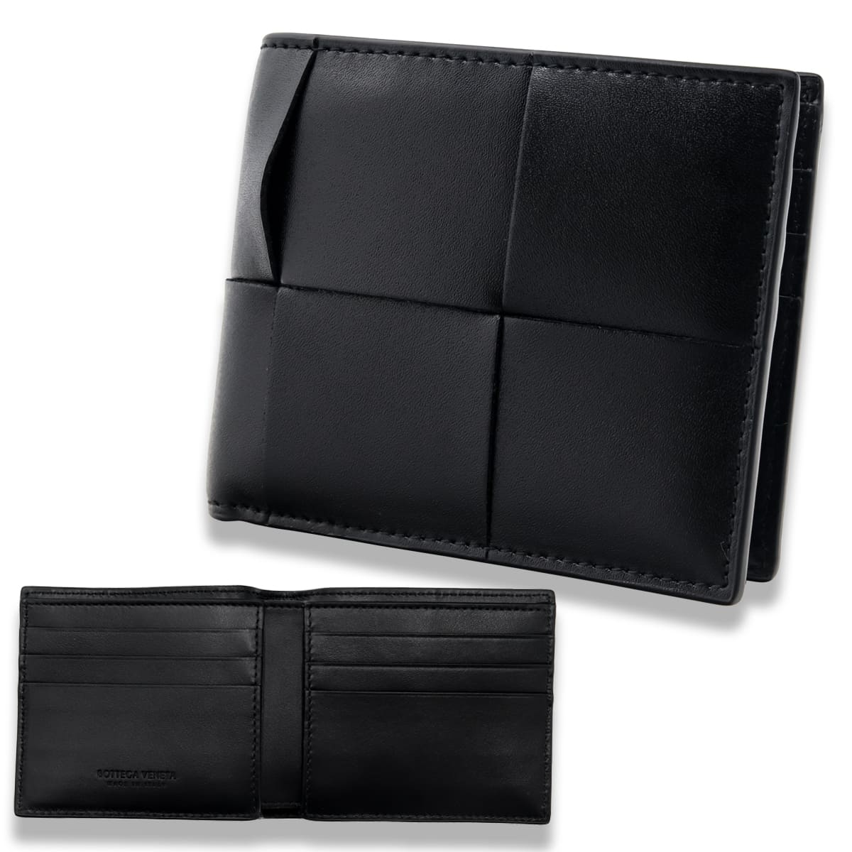 名入れ可】ボッテガ 財布 ボッテガヴェネタ メンズ 二つ折り 本革