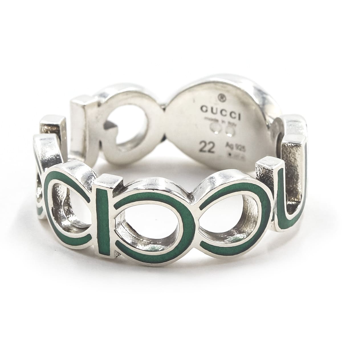 グッチ リング メンズ GUCCI カットアウト インターロッキングG