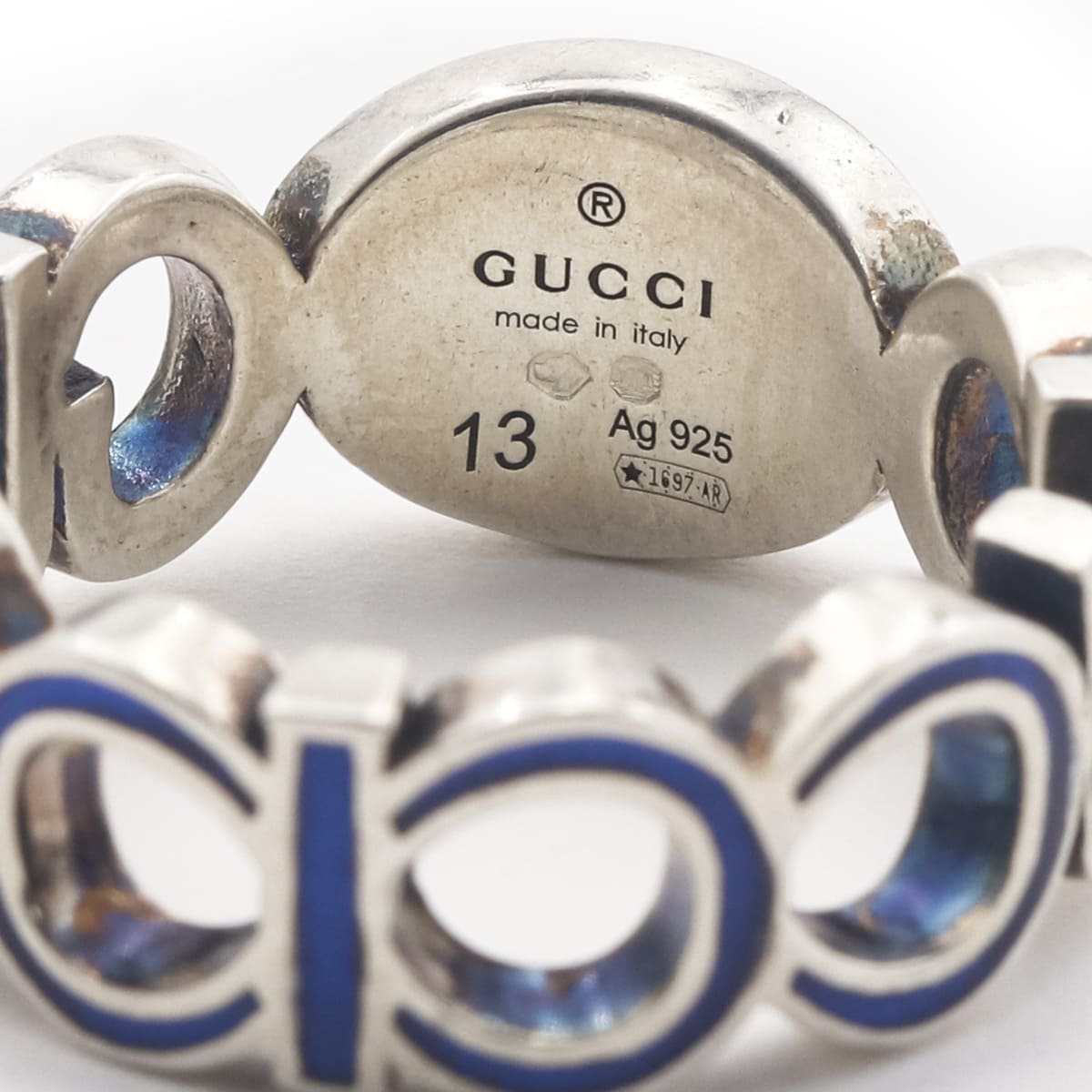 グッチ リング メンズ GUCCI カットアウト インターロッキングG