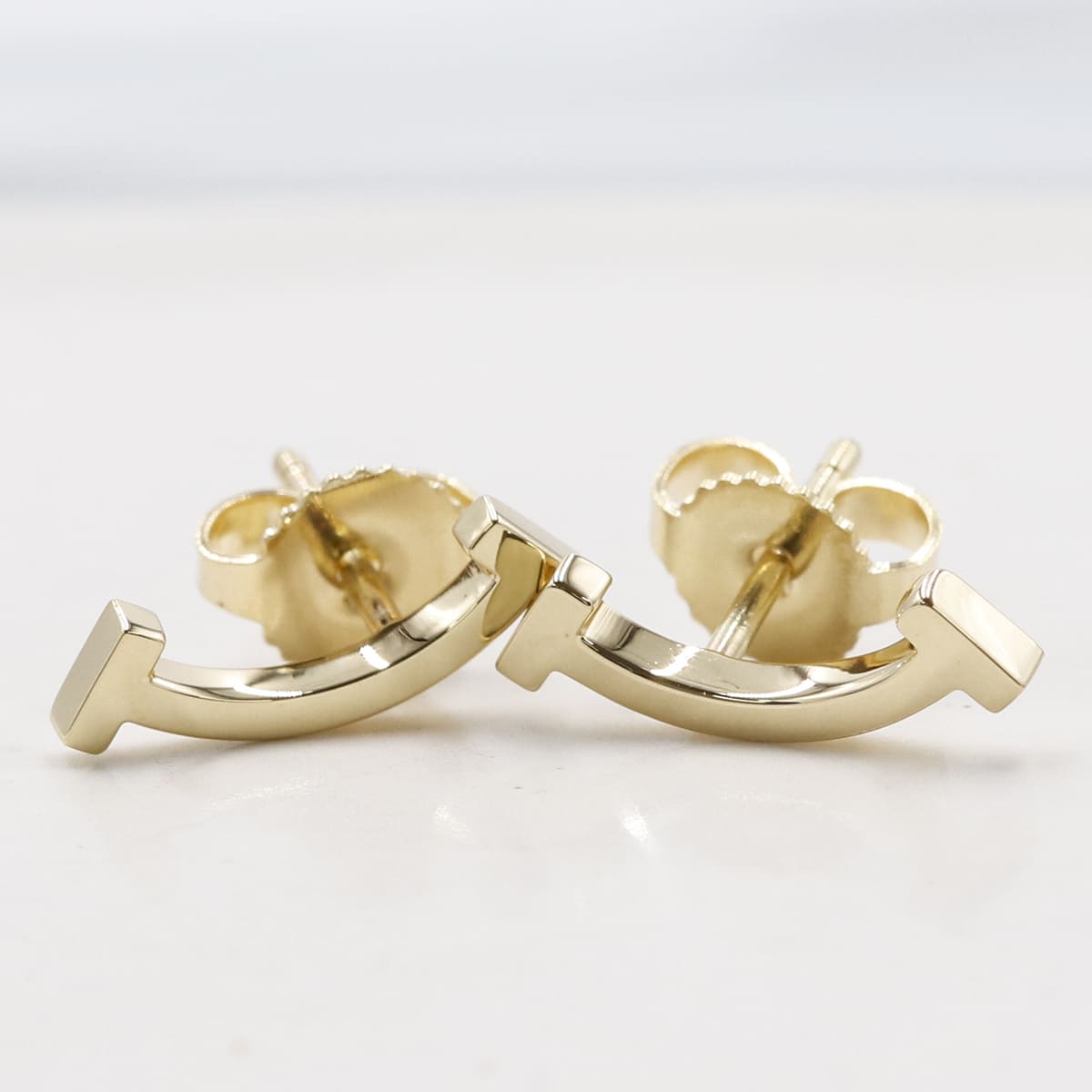 ティファニー ピアス k18 Tスマイル イエローゴールド K18YG 63055352