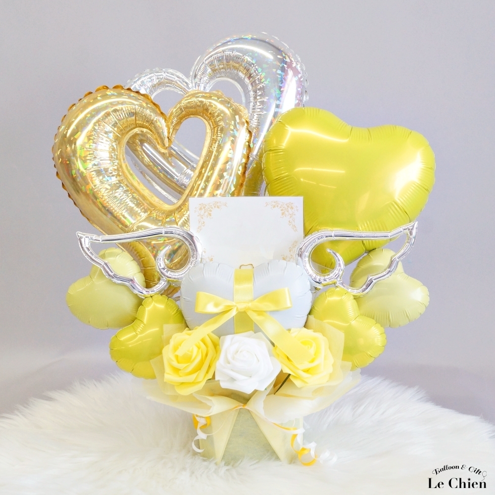 全9色！推し色見つかる！ダブルハート バルーンアレンジ 名前入り 推し