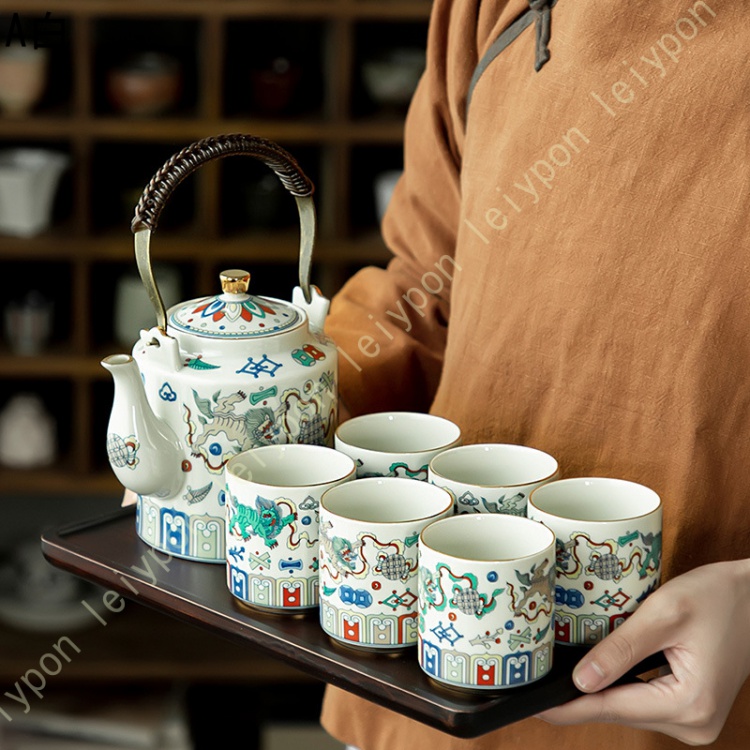 土瓶急須 湯呑み 茶敷セット 急須セット 湯呑みセット ペア おしゃれ