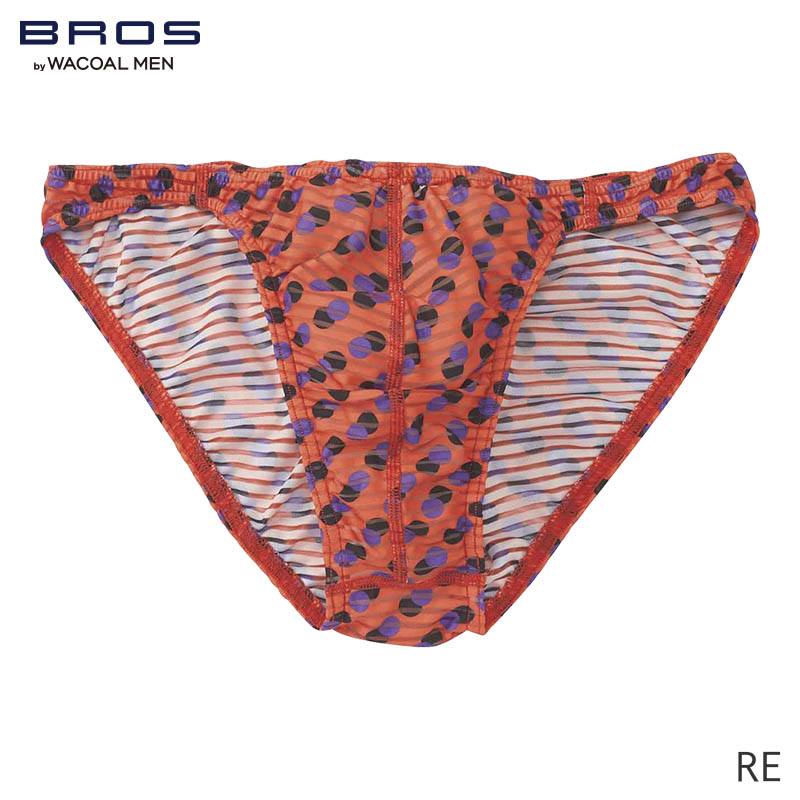 BROS ブロス バイ ワコールメン 透けボーダー ブリーフ はきこみ丈