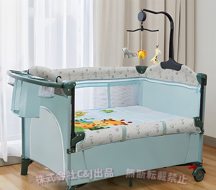 プレイヤードベビーベッド揺りかご折りたたみベビーサークル添い寝