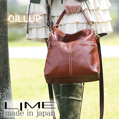 LIME made in japan ショルダーバッグ レディース 軽い 人気 本革 革