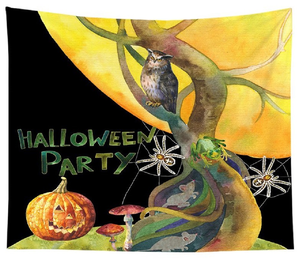 タペストリー ハロウィン イベント パーティー かぼちゃ 装飾 月