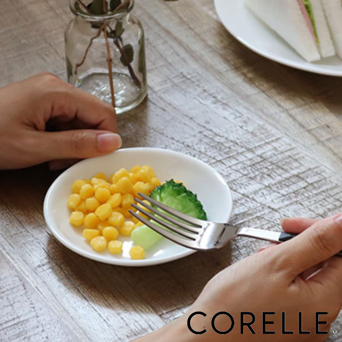 パール金属 プレート 12cm コレール CORELLE 白 食器 皿 ウインター