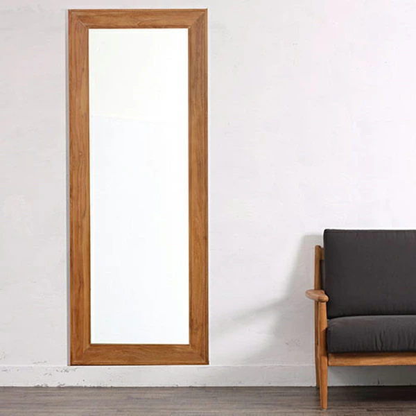 鏡 ミラー チーク無垢材 ウォールミラー （ 姿見 全身鏡 カガミ