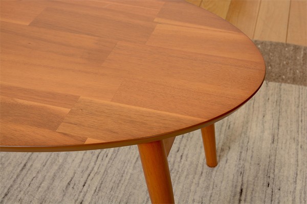 ローテーブル オーバル型 折れ脚テーブル アカシア 幅90cm （ 完成品