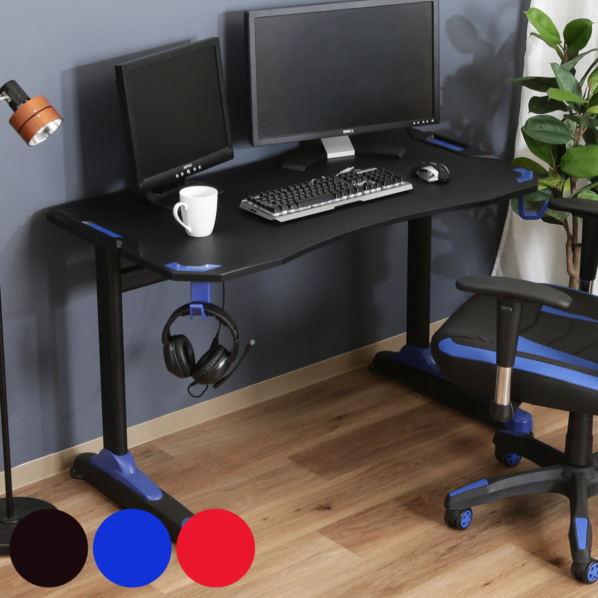 不二貿易（Fuji Boeki） ゲーミングデスク 幅120cm ワークデスク