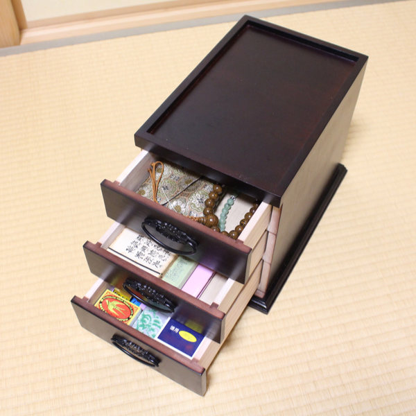 チェスト 和風 3段 和風ミニチェスト 桐製 仏壇 （ 木製 インテリア