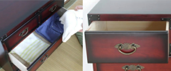 ミヤグチ企販 チェスト 4段 民芸調たんす 古美調引手 幅67cm （ 箪笥