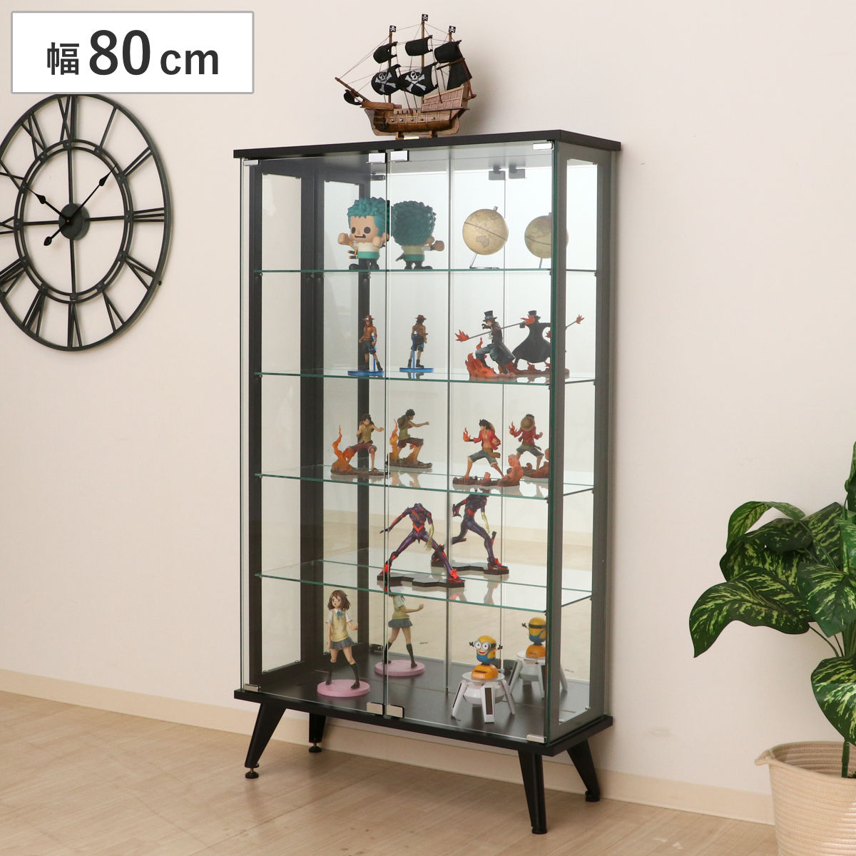 都内配達限定 送料込み】R型 ガラスケース ヴィンテージ 什器 飾り棚