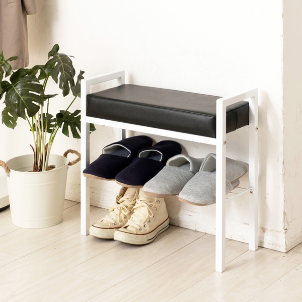 永井興産 玄関ベンチ 幅50cm 収納棚付き （ 玄関 ベンチ シューズ