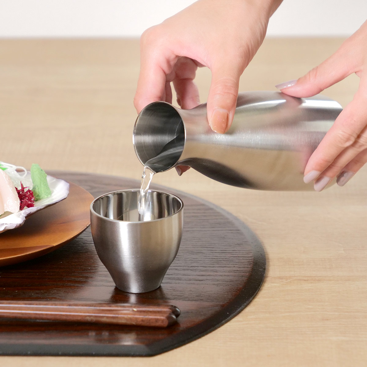 酒器セット 徳利 お猪口 おうち居酒屋 ステンレス （ 酒器 とっくり