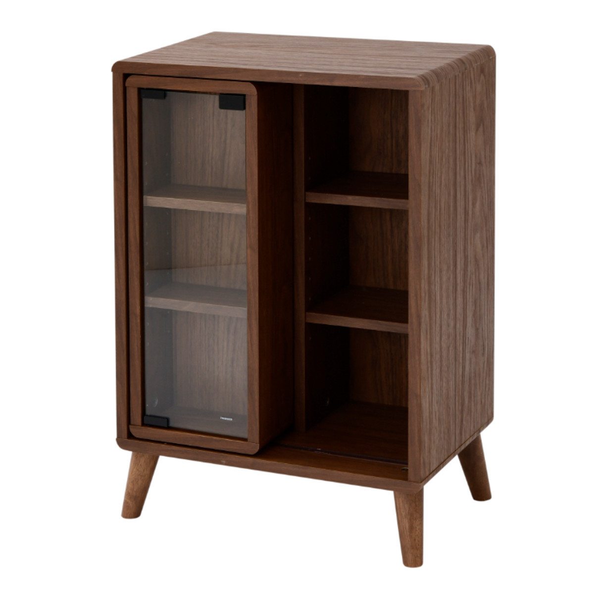 JK-PLAN（ジェイケイ・プラン） マガジンラック スライド収納 ガラス扉