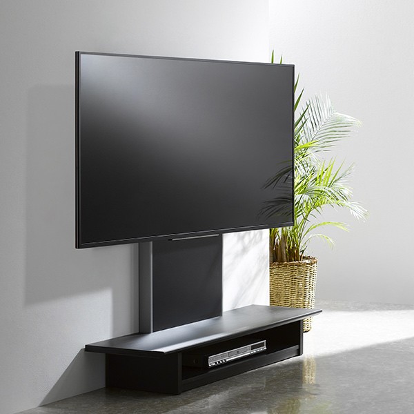 朝日木材加工 テレビ台 壁寄せ フロアスタンド 65V型対応 TVラック 幅