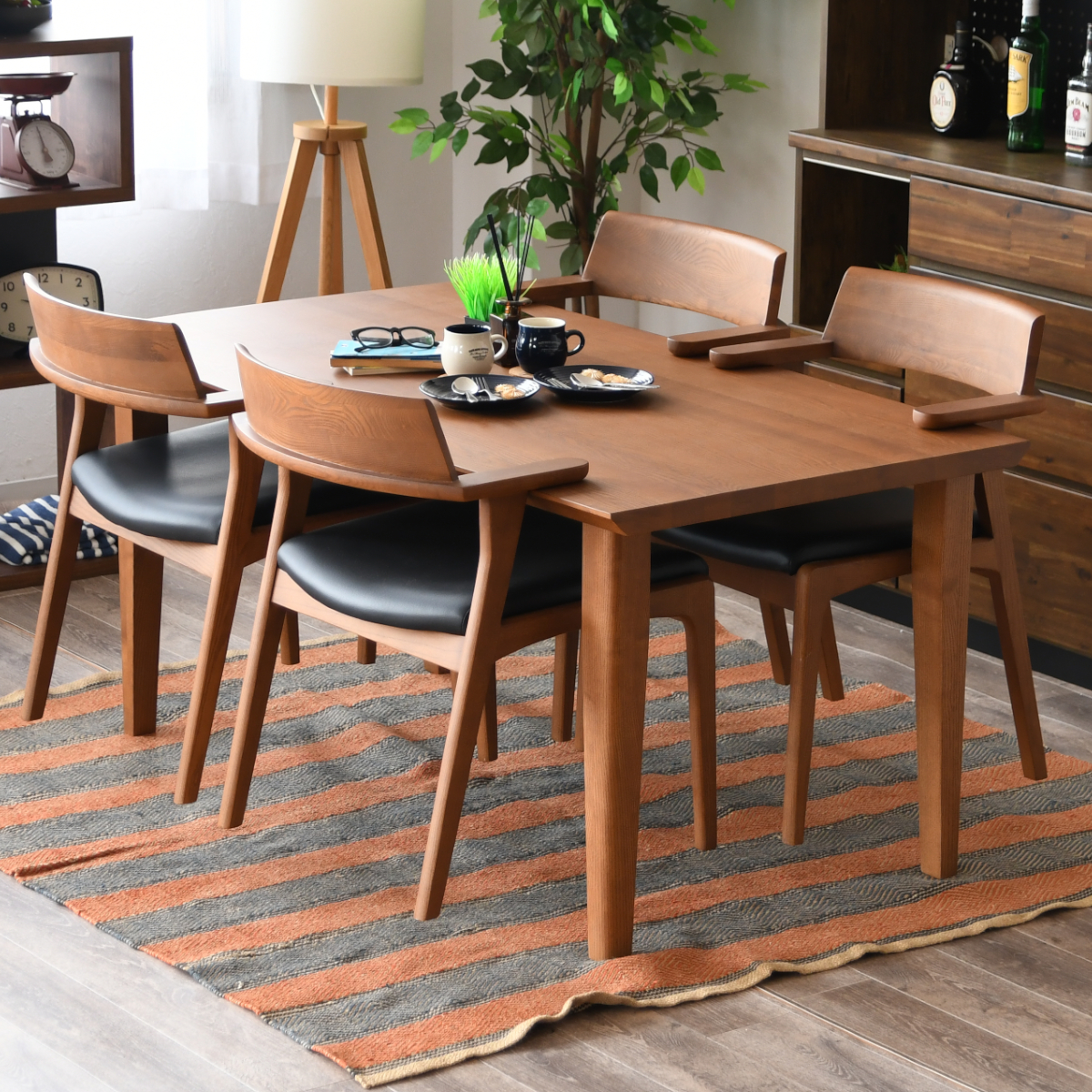 ダイニングチェア 同色2脚セット 座面高44cm シャトー （ PVC レザー調