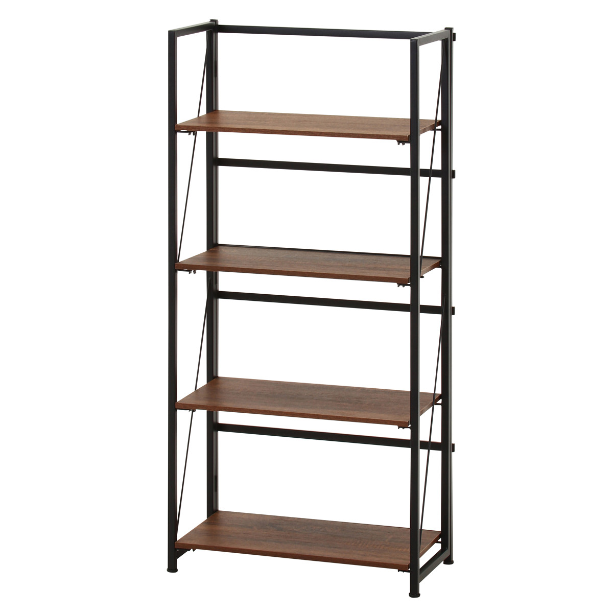 不二貿易（Fuji Boeki） シェルフ 幅61cm 4段 折りたたみ式