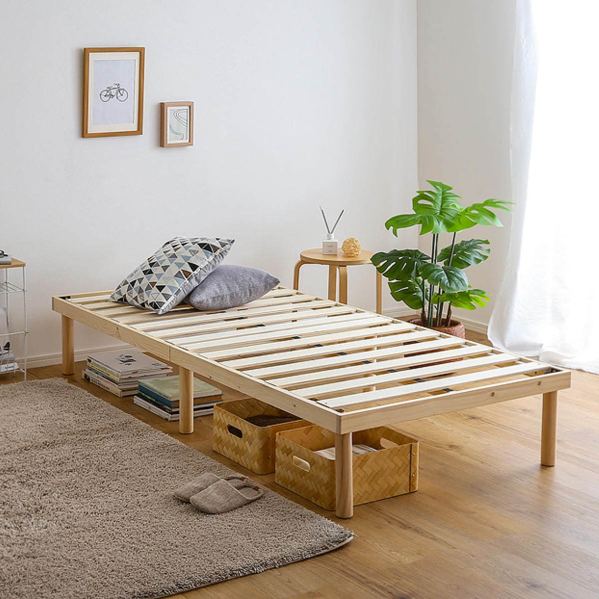 ホームテイスト（HOME taste） すのこベッド シングル 北欧パイン 天然