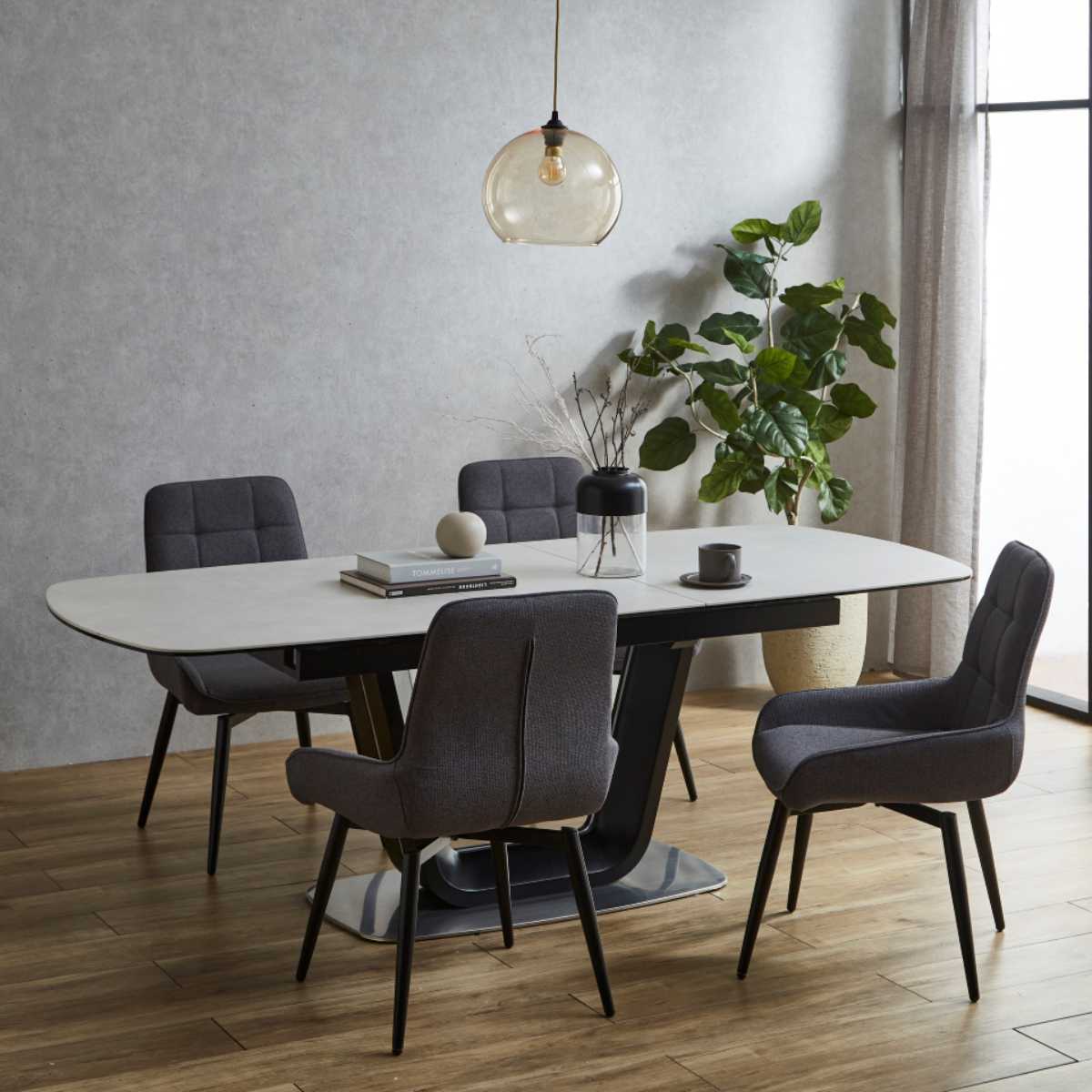 ダイニングチェア 回転式 同色2脚セット 座面高44cm ルッカ （ チェア