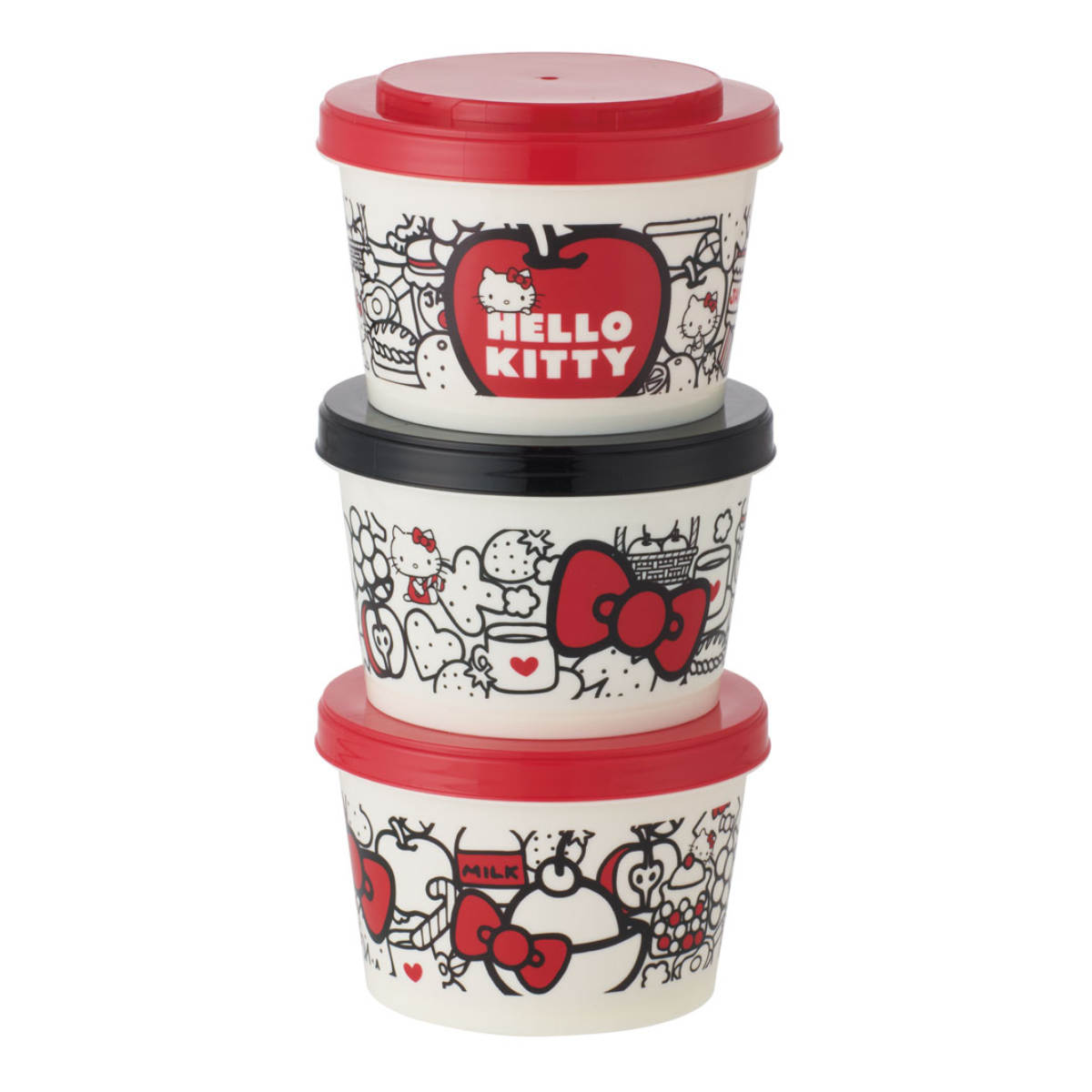 スケーター 保存容器 240ml 薄肉保存容器 3個セット ハローキティ KT