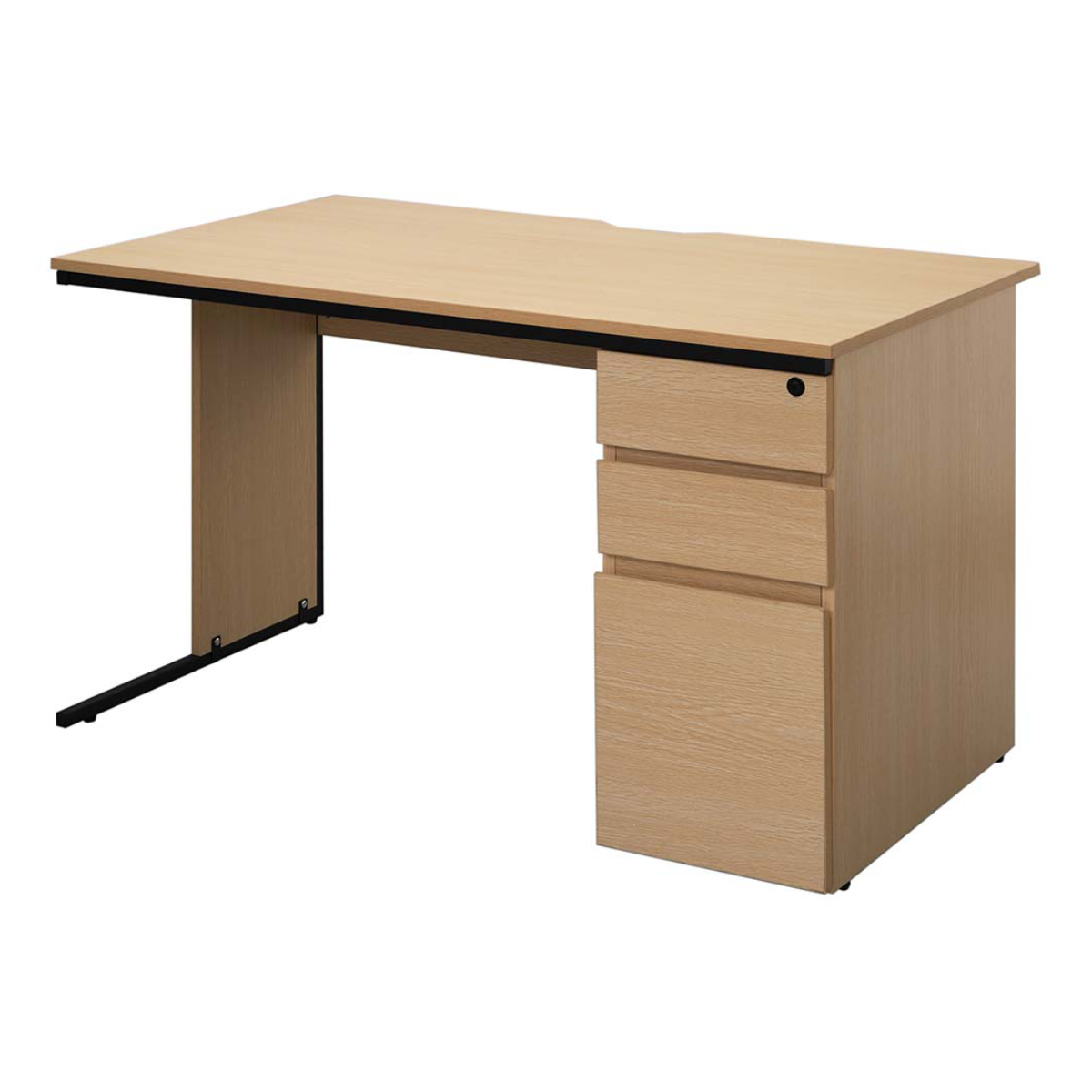 アール・エフ・ヤマカワ ワークデスク 幅120×奥行70cm 片袖机 メラミン