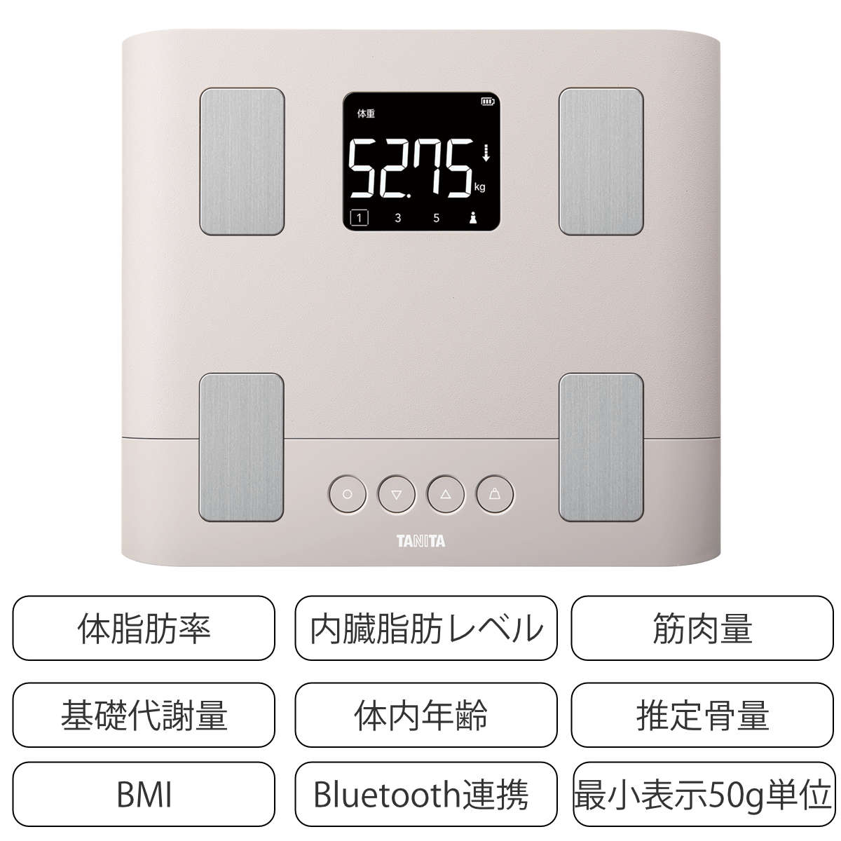 TANITA（タニタ） 体組成計 アプリ対応 おさぼり番号表示 （ 体重計