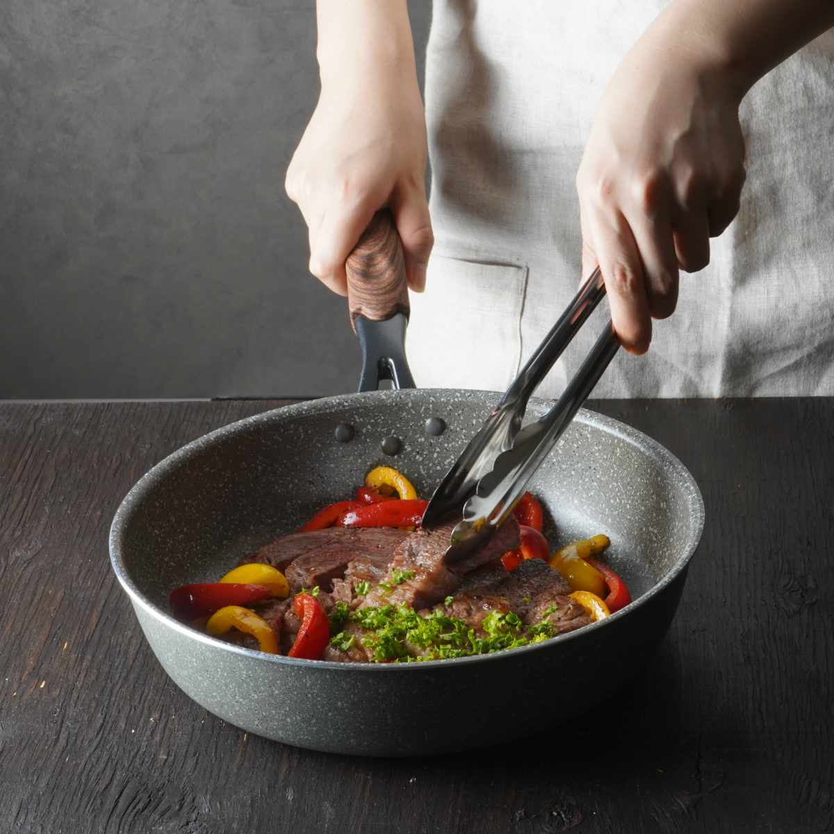 和平フレイズ フライパン 24cm 深型 IH対応 イージーロング （ ガス火