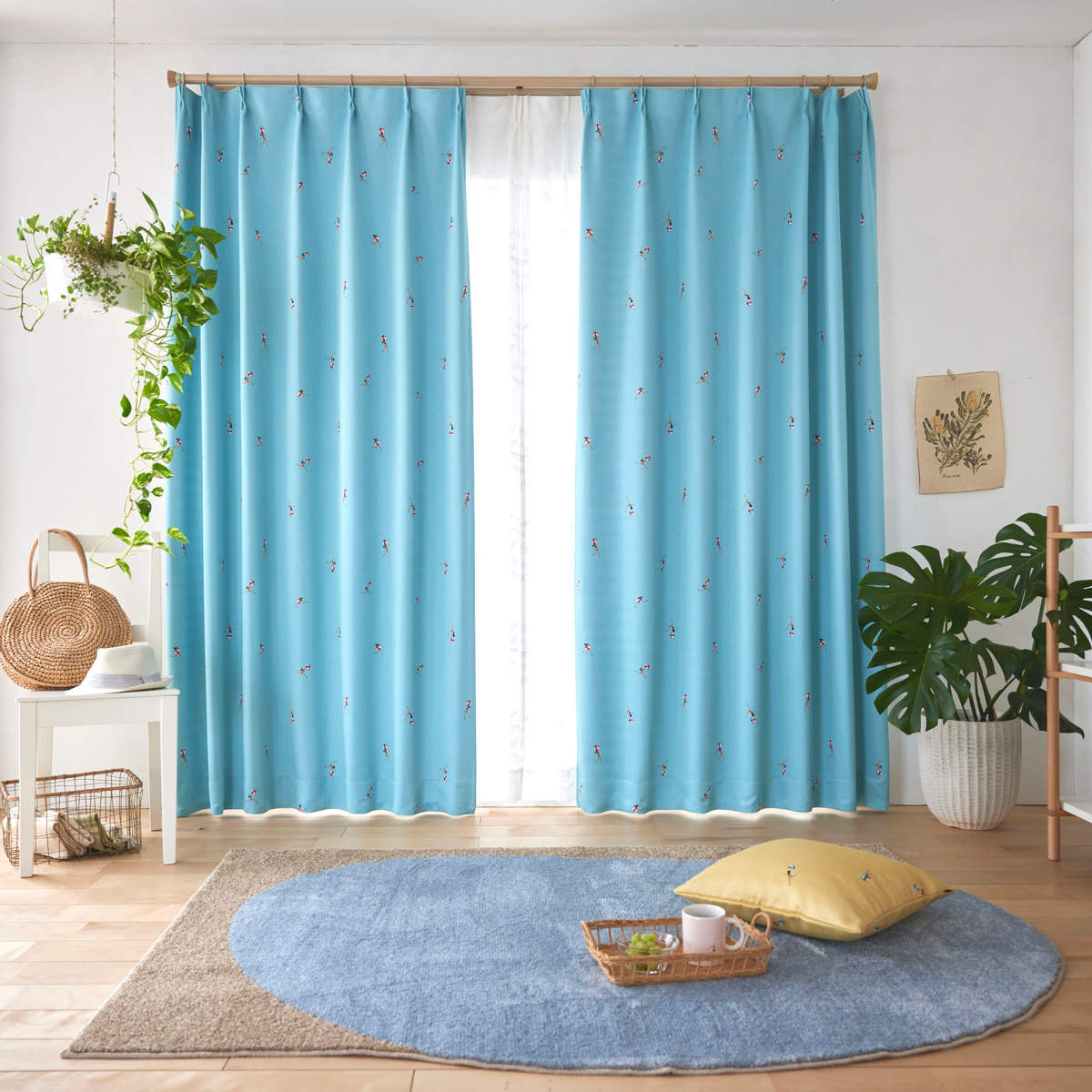 スミノエ カーテン ジェシカ 遮光2級 100×178cm 洗える 1枚入り