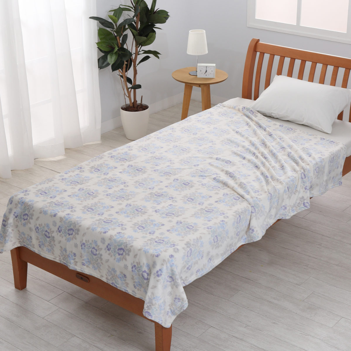 西川（nishikawa） ニューマイヤー毛布 シングル ブーケ柄 （ ニシカワ