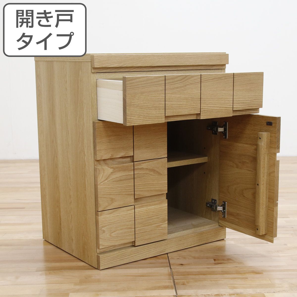 丸田木工 仏壇キャビネット 開き戸 ホワイトオーク 日本製 ARK 約幅