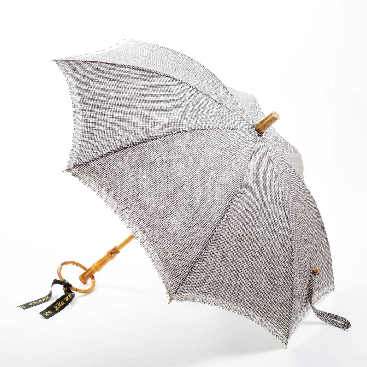 SUR MER（シュールメール） 日傘 長傘 クラシックリネン 千鳥柄 日本製