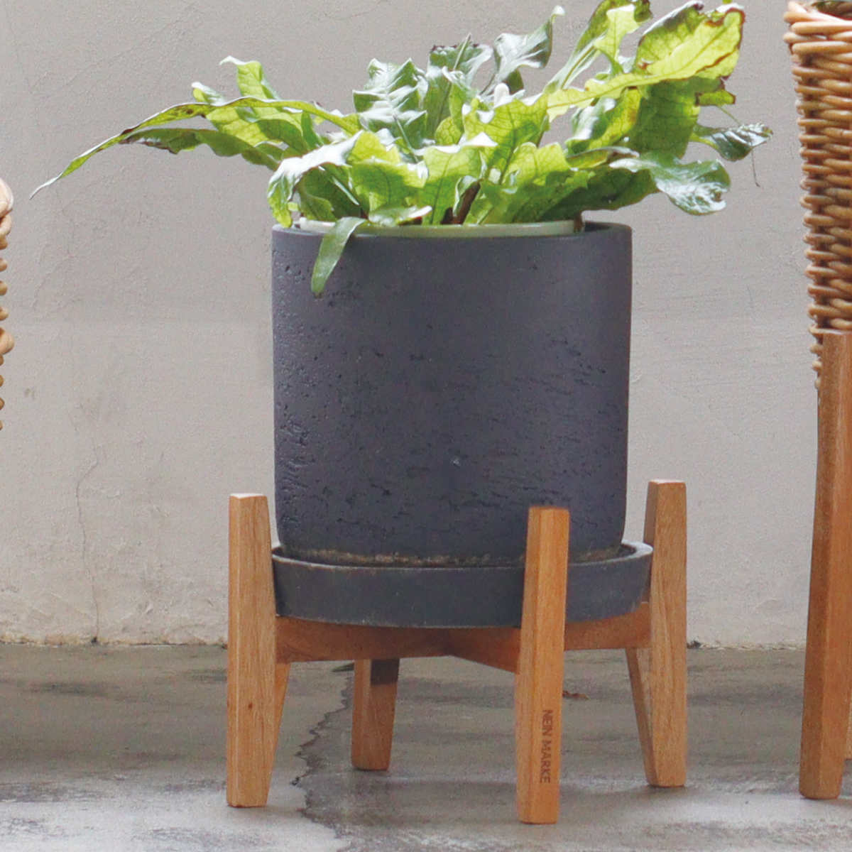 Creer ポットスタンド ナインマーケ マホガニー L ロー （ プランター